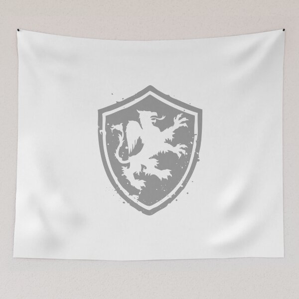 Item preview, Heraldic griffin standing on its hind legs on an Old French diamond-shaped shield designed and sold by VugArtShop.