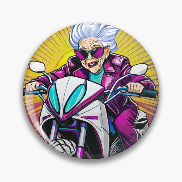 Item preview, Grandma on a Motorcycle designed and sold by BADESIGNZZ.