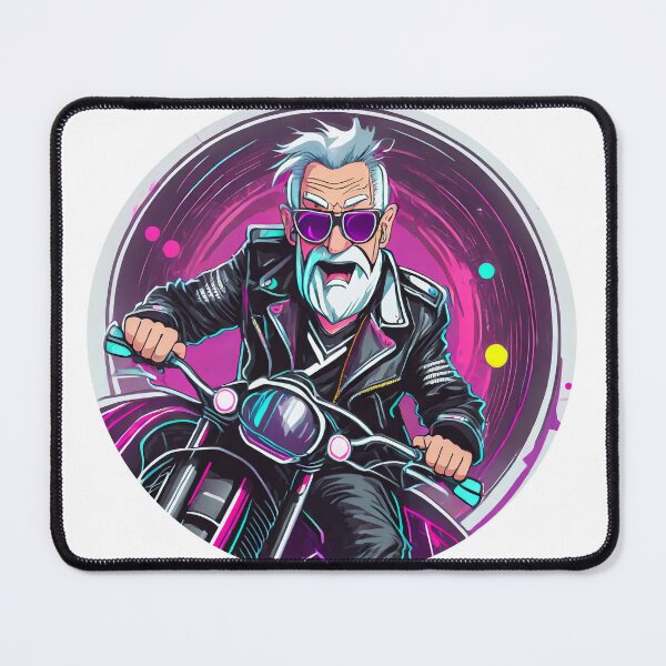 Item preview, Granddad cruising on a Motorcycle designed and sold by BADESIGNZZ.