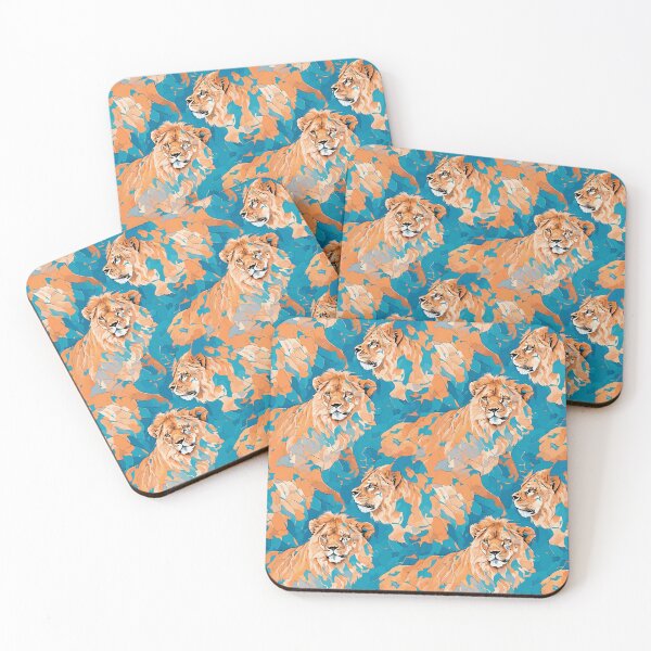 Item preview, Seamless Pattern lion oil paint designed and sold by UsDesignsArt.