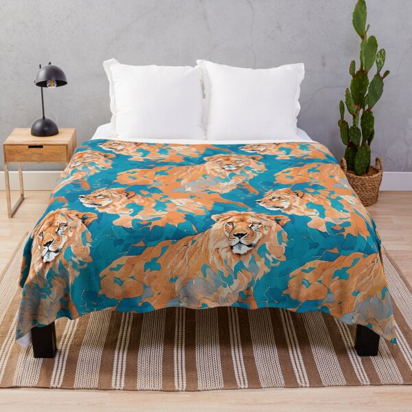 Item preview, Seamless Pattern lion oil paint designed and sold by UsDesignsArt.