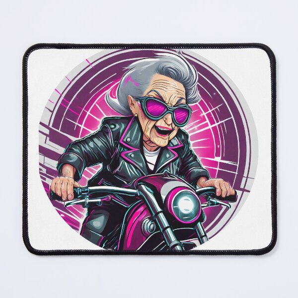 Item preview, Granny cruising on a Motorcycle designed and sold by BADESIGNZZ.