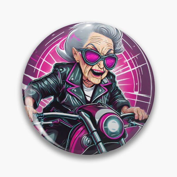 Item preview, Granny cruising on a Motorcycle designed and sold by BADESIGNZZ.