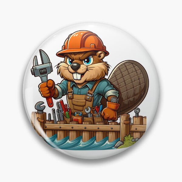 Item preview, Master Builder Beaver - Construction Pro designed and sold by dungeonwarriors.