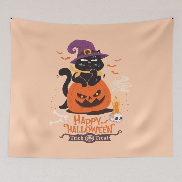 Artikelvorschau, Halloween schwarze Katze entworfen und verkauft von LazyCaat.