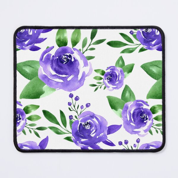 Item preview, Purple watercolor roses print designed and sold by pinkyfish1010.