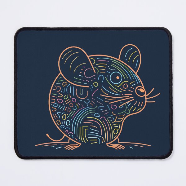 Item preview, Colorful mouse as linen art designed and sold by randrdesign.