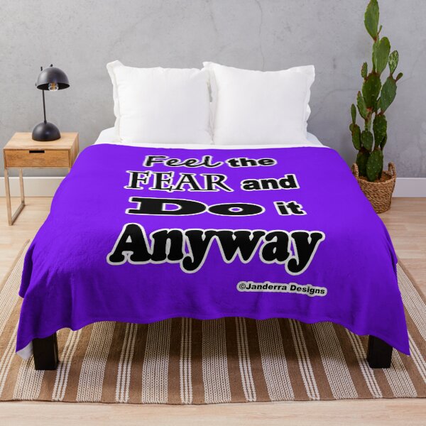 Item preview, Feel the fear and do it anyway Purple designed and sold by JanderraDesigns.