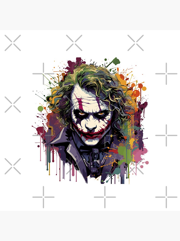 Thumbnail 3 of 3, Pin, The Iconic Heath Ledger Joker: Unleash Chaos with this Exclusive Design #5 designed and sold by ZADpro.