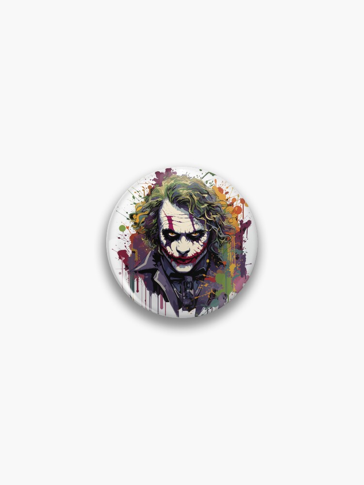 Thumbnail 1 of 3, Pin, The Iconic Heath Ledger Joker: Unleash Chaos with this Exclusive Design #5 designed and sold by ZADpro.