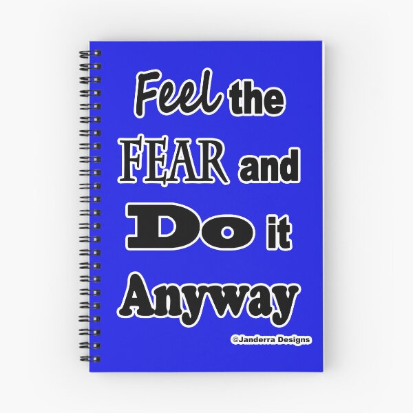 Item preview, Blue Feel the fear and do it anyway designed and sold by JanderraDesigns.