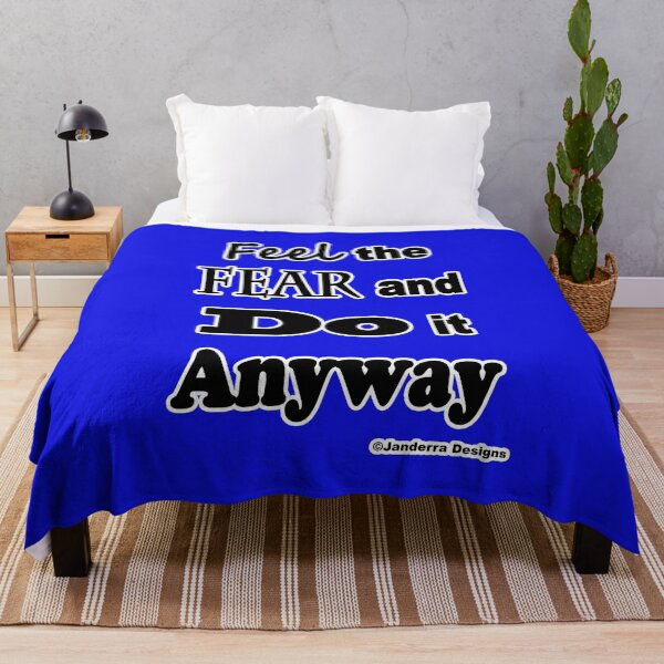 Item preview, Blue Feel the fear and do it anyway designed and sold by JanderraDesigns.