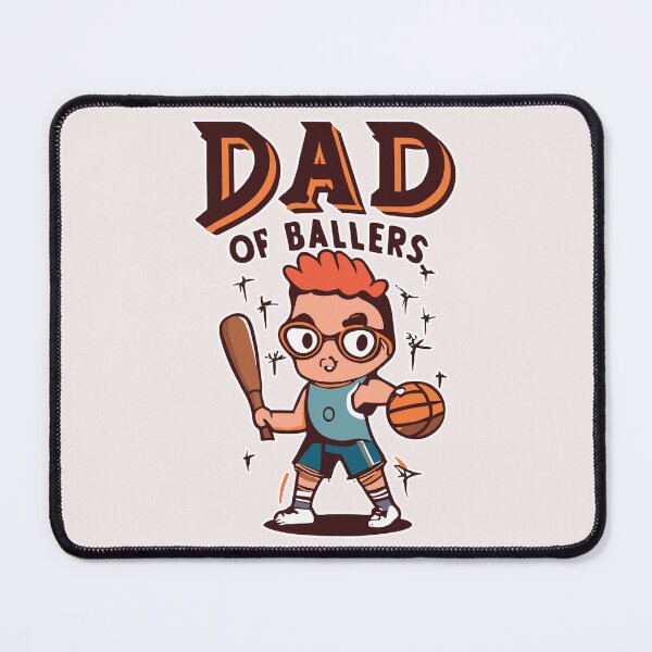 Item preview, Dad of Ballers Basketball Baseball Dad Fathers Day Funny T-Shirt designed and sold by MizoX7.