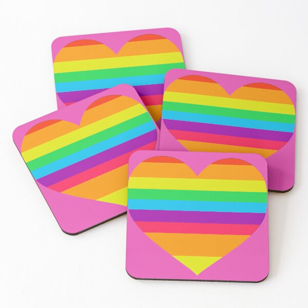 Item preview, Rainbow heart on pink designed and sold by Photopat.