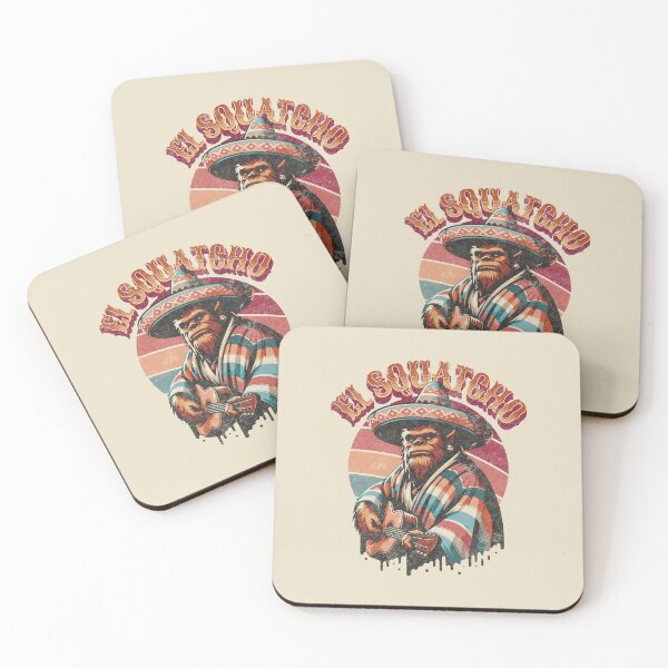Item preview, El Squatcho Western Mexican Bigfoot Sasquatch Guitar Mariachi Poncho Sombrero designed and sold by lunaticbear.
