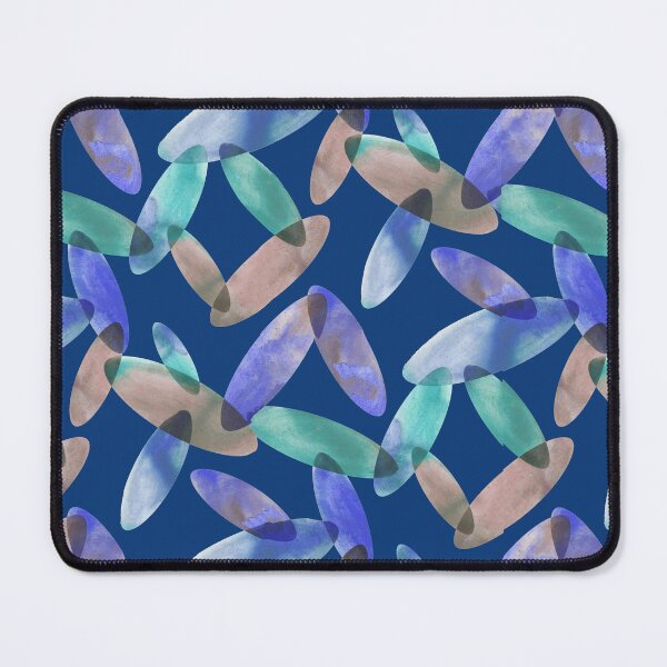 Item preview, Oval shape watercolor blue designed and sold by Alessandro Remo Mazzoni Remotextiles.