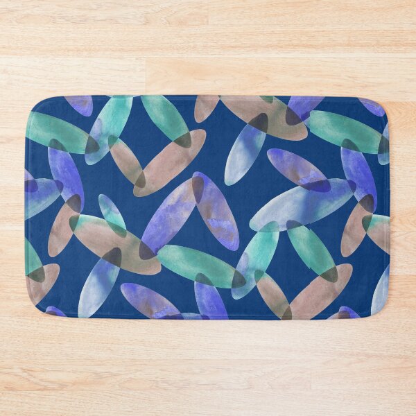 Item preview, Oval shape watercolor blue designed and sold by Alessandro Remo Mazzoni Remotextiles.