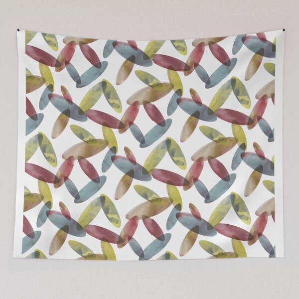 Item preview, Oval shape watercolor white designed and sold by Alessandro Remo Mazzoni Remotextiles.