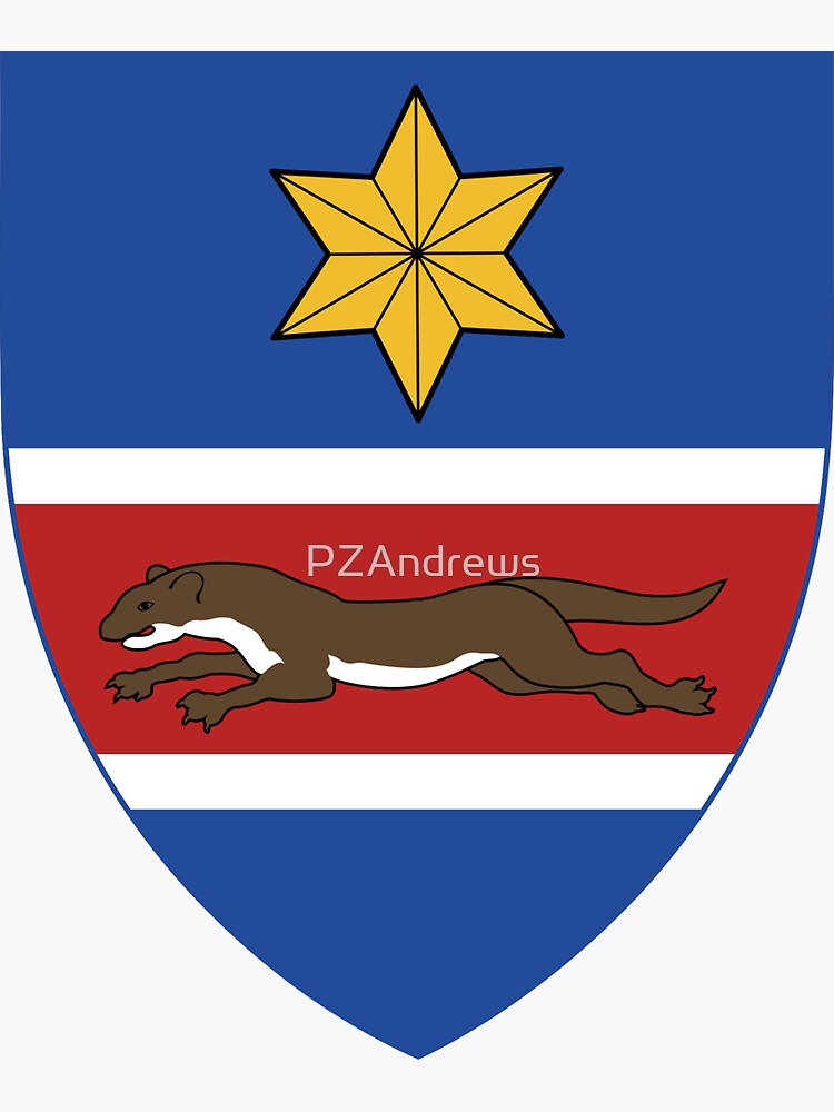 "Slavonia Coat of Arms, Croatia" Sticker for Sale by PZAndrews | Redbubble