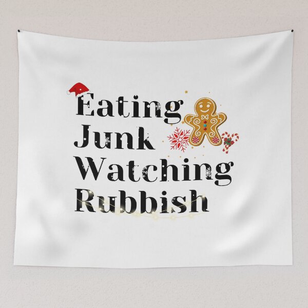 Item preview, Eating Junk and Watching Rubbish designed and sold by MushroomHut.