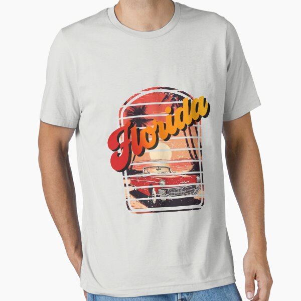 Item preview, Florida Retro Vintage Car on the Beach Sunset designed and sold by adriana-holmes.