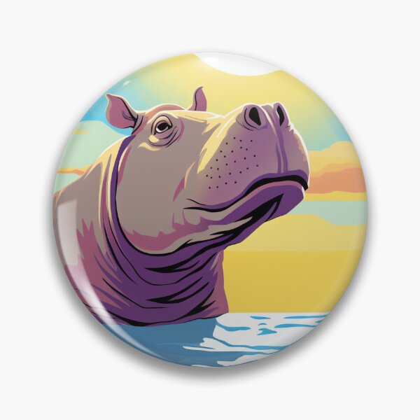 Item preview, Hippo Happiness, Majestic Beauty Under a Blue Sky designed and sold by WILDEVIOLET.