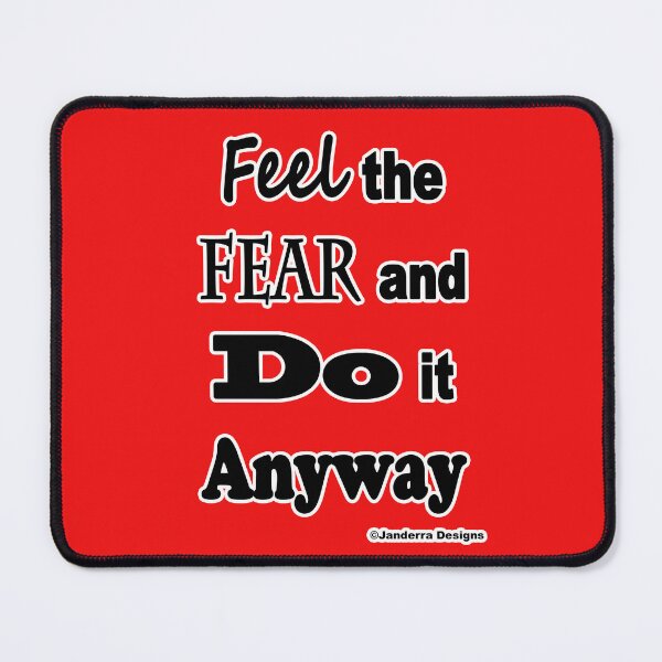 Item preview, Red Feel the fear and do it anyway designed and sold by JanderraDesigns.