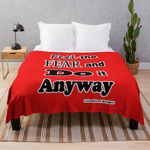 Item preview, Red Feel the fear and do it anyway designed and sold by JanderraDesigns.