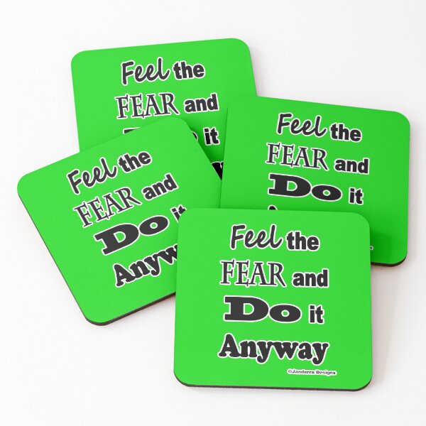 Item preview, Green Feel the fear and do it anyway designed and sold by JanderraDesigns.