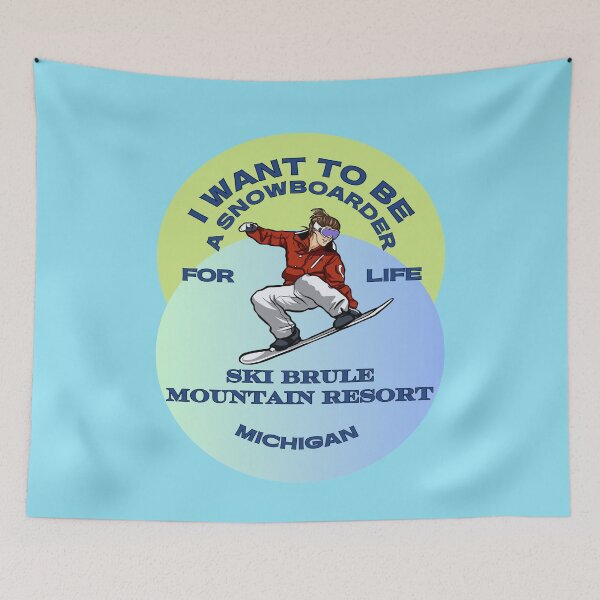 Item preview, Ski Brule Michigan. Snowboarding. Gift Ideas For The Ski Enthusiast. designed and sold by LindaLG.