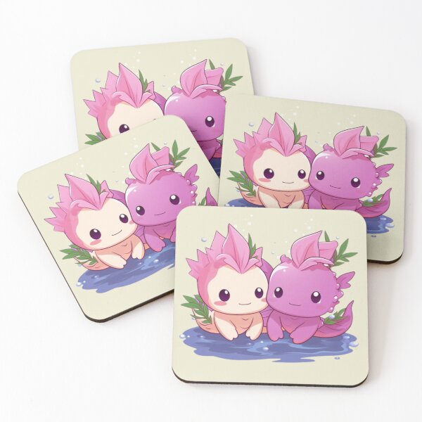 Item preview, Happy Kawaii Axolotl Couple Art Classic T-Shirts designed and sold by Modtanoydesign.
