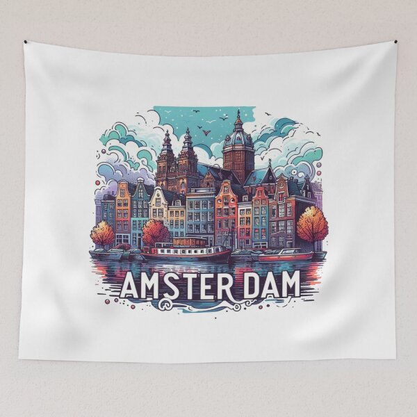 Item preview, Amsterdam Nethrlands Watercolor designed and sold by PaintMeWorld.