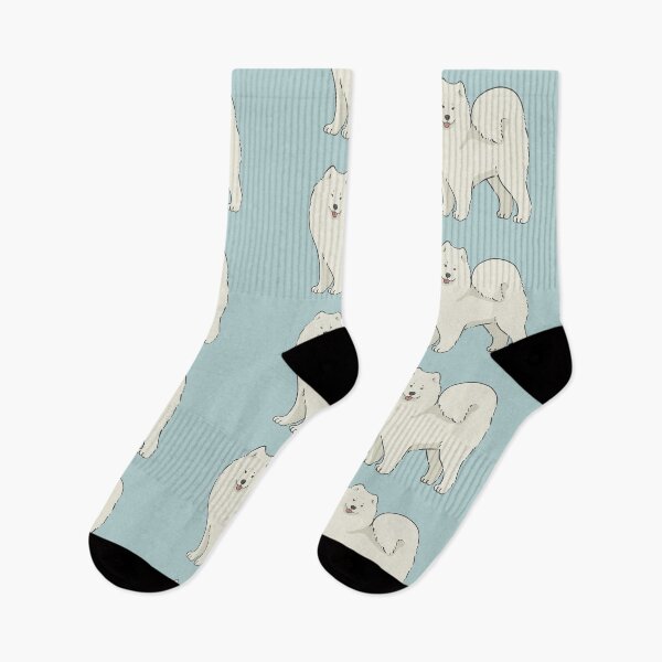 Item preview, Cute Samoyed dog - pastel blue designed and sold by Milanicole.