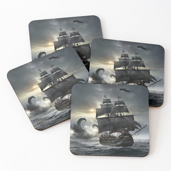 Item preview, The Black Pearl vs Kraken designed and sold by mattjsykes.