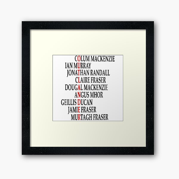 Outlander Merch Framed Art Print