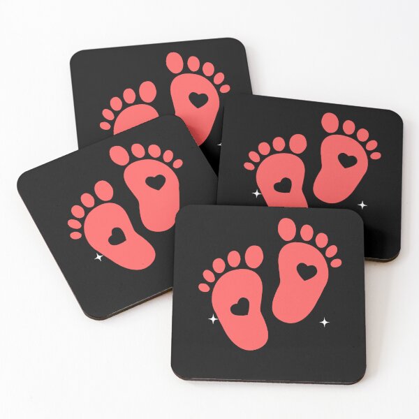 Item preview, Baby Footprint Red Color Heart: Newborn Baby Feet designed and sold by InkPrintables.
