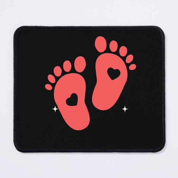 Item preview, Baby Footprint Red Color Heart: Newborn Baby Feet designed and sold by InkPrintables.