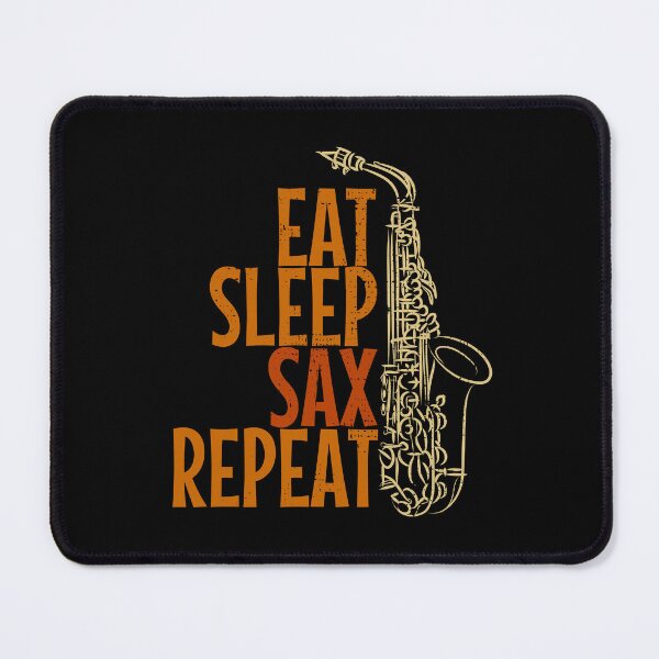 Item preview, Eat Sleep Sax Repeat, Line Art Alto Saxophone designed and sold by CJansuebsri.