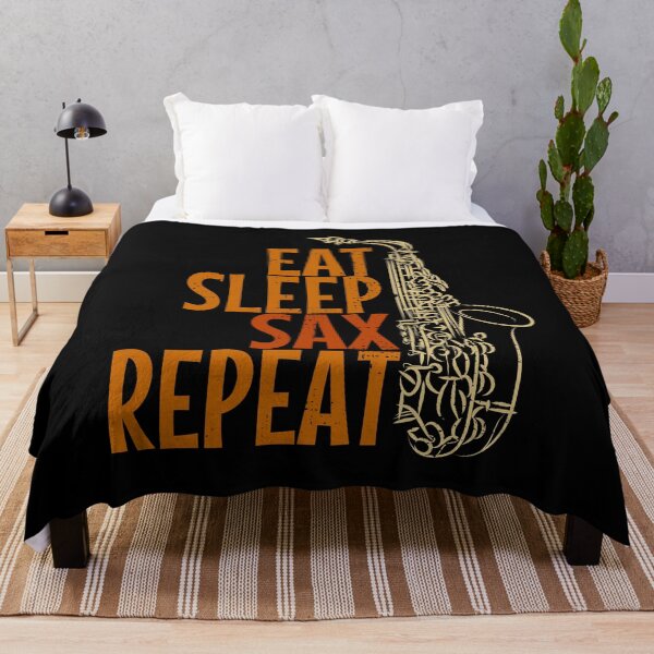 Item preview, Eat Sleep Sax Repeat, Line Art Alto Saxophone designed and sold by CJansuebsri.