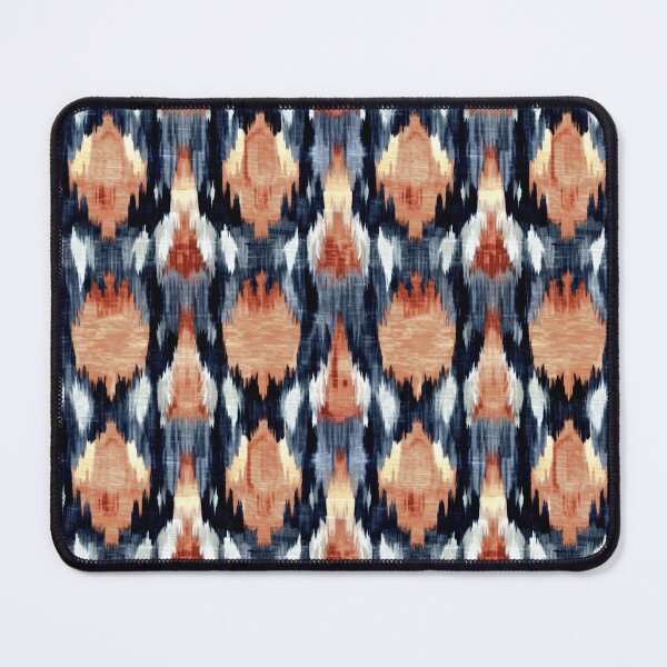 Item preview, Orange and Indigo Tribal Ikat Pattern by Bossy Cat Home designed and sold by BossyCatHome.