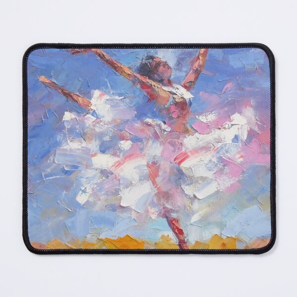 Item preview, Ballet dancer, ballerina on a blue background, abstract painting designed and sold by clon-dot-net.