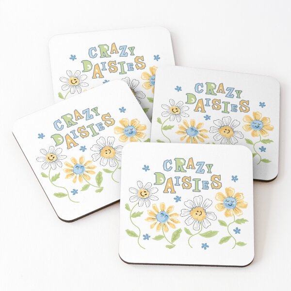 Item preview, Smiling and dancing daisy flowers designed and sold by Natalia Varlamova.