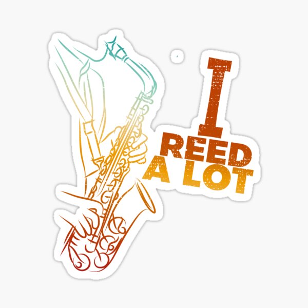 AB Saxophone and Trumpet Dancing Cartoon Classic Round Sticker, Zazzle