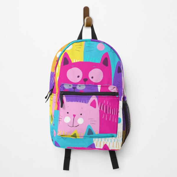 Item preview, smiling colorful cats designed and sold by MuciMuki.