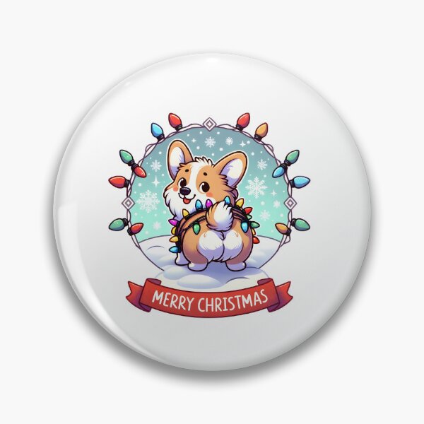 Artikelvorschau, Der freche Gruß des Corgi Claus entworfen und verkauft von EpicPaws.