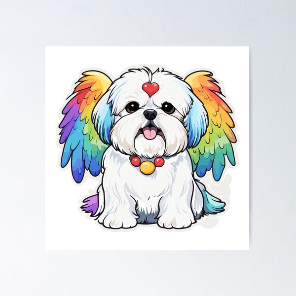 Shih Tzu Shitzu Sleeping Angel Wing Animal Pet Dog Farmhouse Car Ornam -  OhaPrints