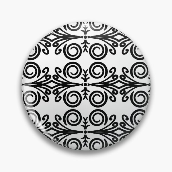 Item preview, Black hand drawn line spiral repeat patter, basic vintage structures  designed and sold by pipikijung.