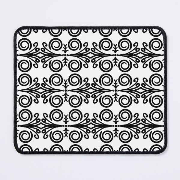 Item preview, Black hand drawn line spiral repeat patter, basic vintage structures  designed and sold by pipikijung.