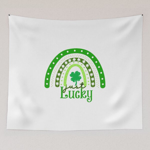 Item preview, Just Lucky Green Rainbow St Patricks Day designed and sold by CheekyChimpCo.