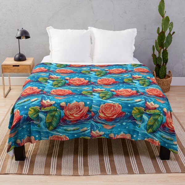 Item preview, Refreshing Roses-Teal designed and sold by Tracy McCurry.
